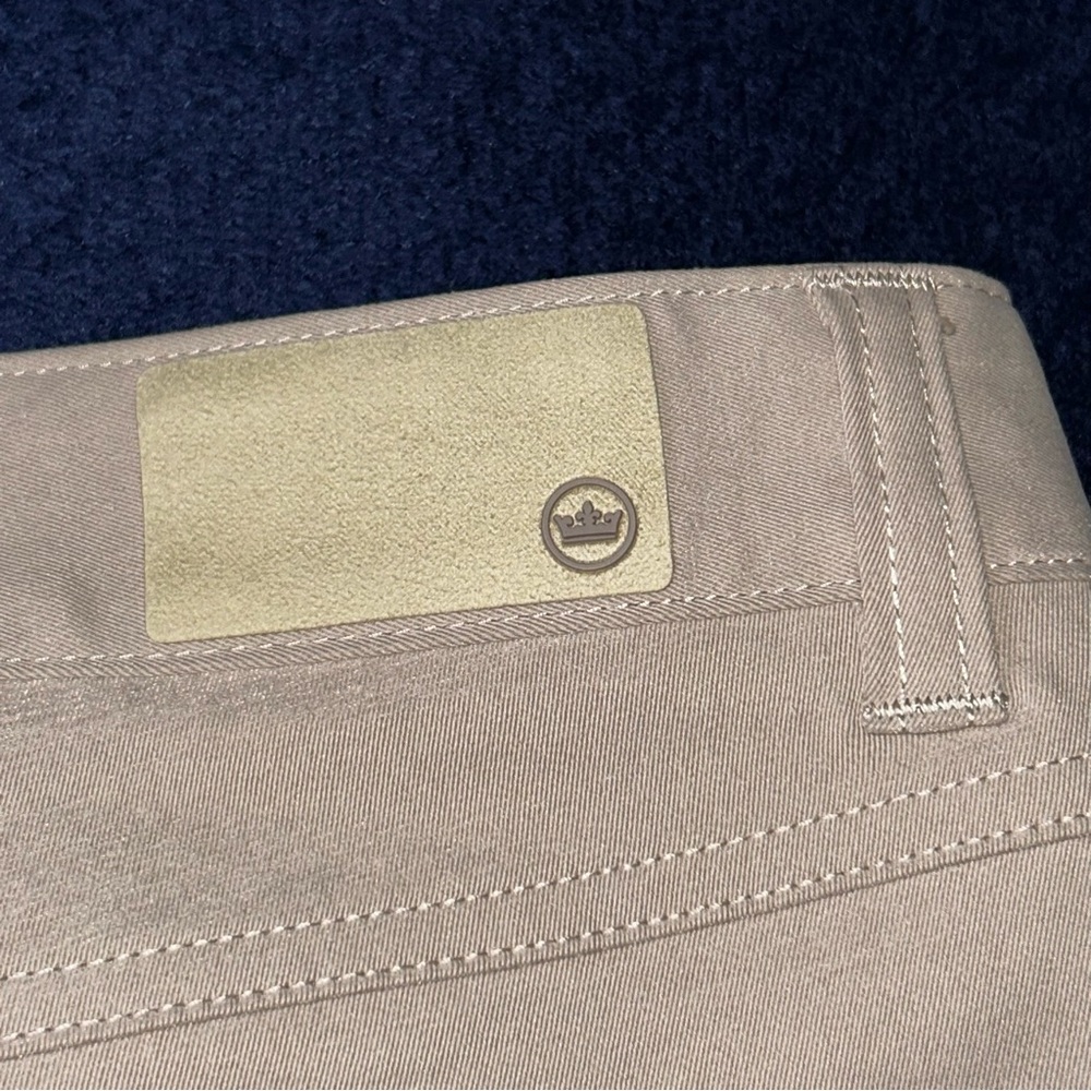 Peter Millar Golf Pants Casual Chino Men's 40x30 Flat Front Beige Khaki Tan 8524 - Picture 16 of 16